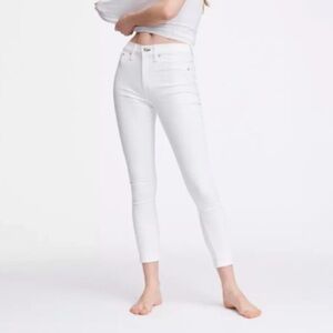 rag & bone Women's white high rise ankle skinny jeans
